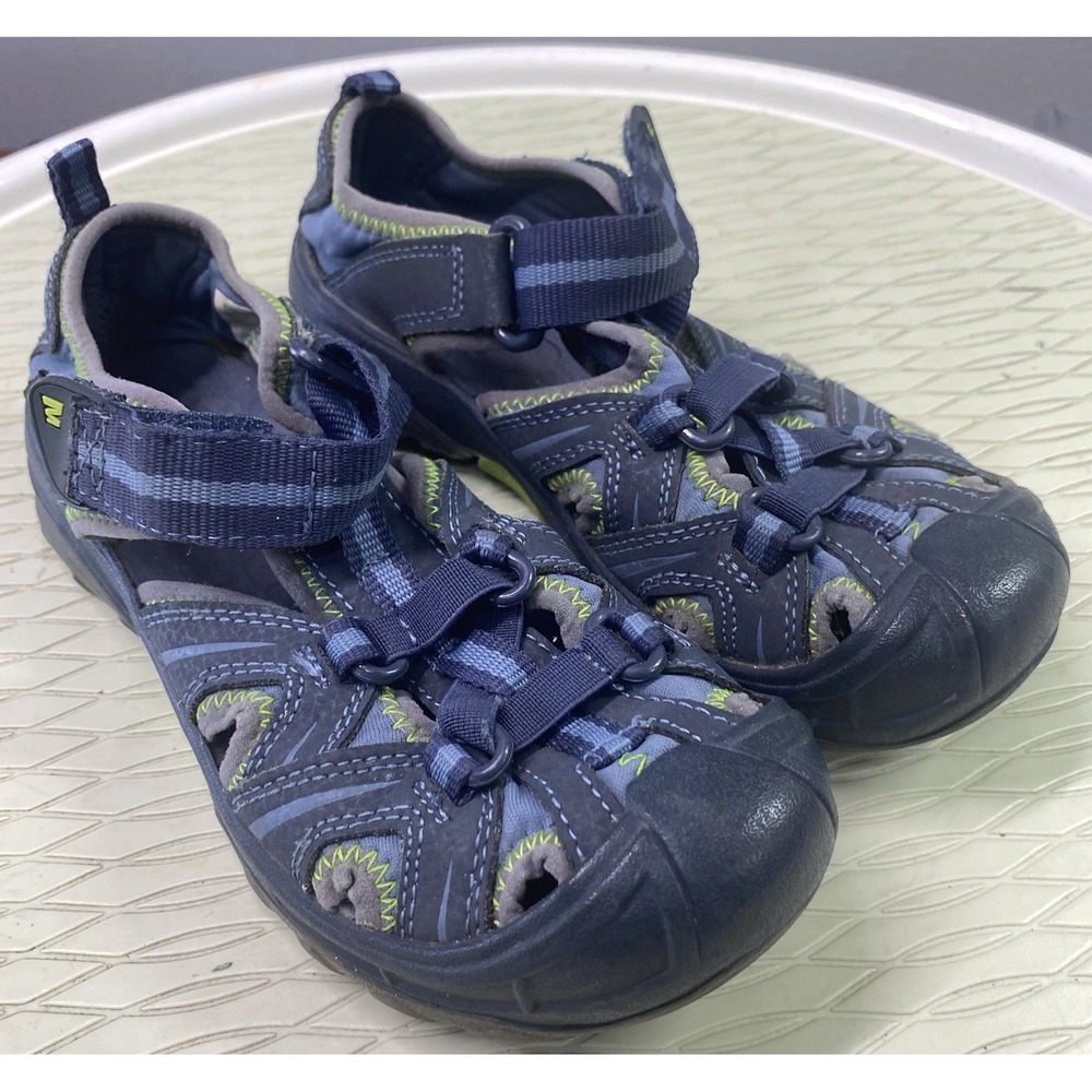Merrell Hydro Hiker Kids Leather Hiking Shoes Childs Water Pool Sandals Blue 13